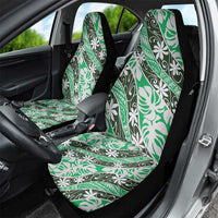 Matie Tahiti Tiare Monstera Car Seat Cover Polynesian Pattern Curve Style - Polynesian Pride