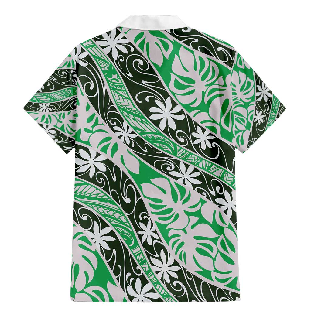 Matie Tahiti Tiare Monstera Family Matching Mermaid Dress and Hawaiian Shirt Polynesian Pattern Curve Style - Polynesian Pride