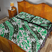 Matie Tahiti Tiare Monstera Quilt Bed Set Polynesian Pattern Curve Style - Polynesian Pride
