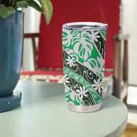 Matie Tahiti Tiare Monstera Tumbler Cup Polynesian Pattern Curve Style - Polynesian Pride