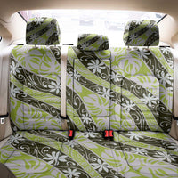 Olive Tahiti Tiare Monstera Back Car Seat Cover Polynesian Pattern Curve Style - Polynesian Pride