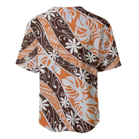 Puatou Tahiti Tiare Monstera Baseball Jersey Polynesian Pattern Curve Style - Polynesian Pride