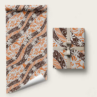 Puatou Tahiti Tiare Monstera Wrapping Paper Polynesian Pattern Curve Style - Polynesian Pride