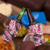 Tarona Tahiti Tiare Monstera 4 in 1 Can Cooler Tumbler Polynesian Pattern Curve Style - Polynesian Pride