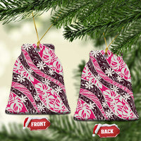 Tarona Tahiti Tiare Monstera Ceramic Ornament Polynesian Pattern Curve Style - Polynesian Pride