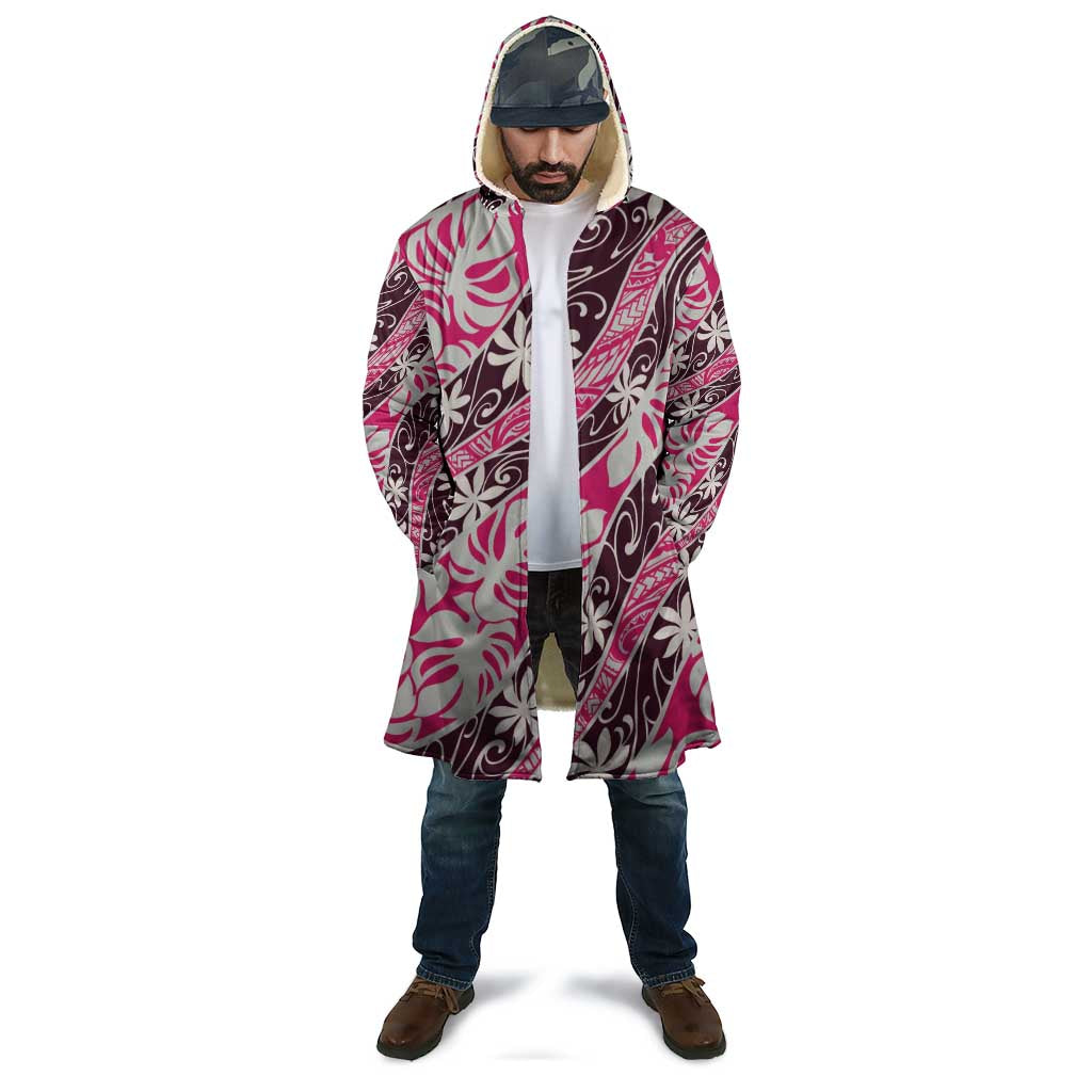 Tarona Tahiti Tiare Monstera Cloak Polynesian Pattern Curve Style - Polynesian Pride