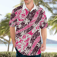 Tarona Tahiti Tiare Monstera Hawaiian Shirt Polynesian Pattern Curve Style - Polynesian Pride