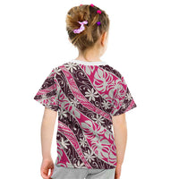 Tarona Tahiti Tiare Monstera Kid T Shirt Polynesian Pattern Curve Style - Polynesian Pride