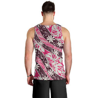 Tarona Tahiti Tiare Monstera Men Tank Top Polynesian Pattern Curve Style - Polynesian Pride