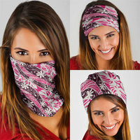 Tarona Tahiti Tiare Monstera Neck Gaiter Polynesian Pattern Curve Style - Polynesian Pride