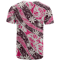 Tarona Tahiti Tiare Monstera T Shirt Polynesian Pattern Curve Style - Polynesian Pride