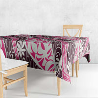 Tarona Tahiti Tiare Monstera Tablecloth Polynesian Pattern Curve Style - Polynesian Pride