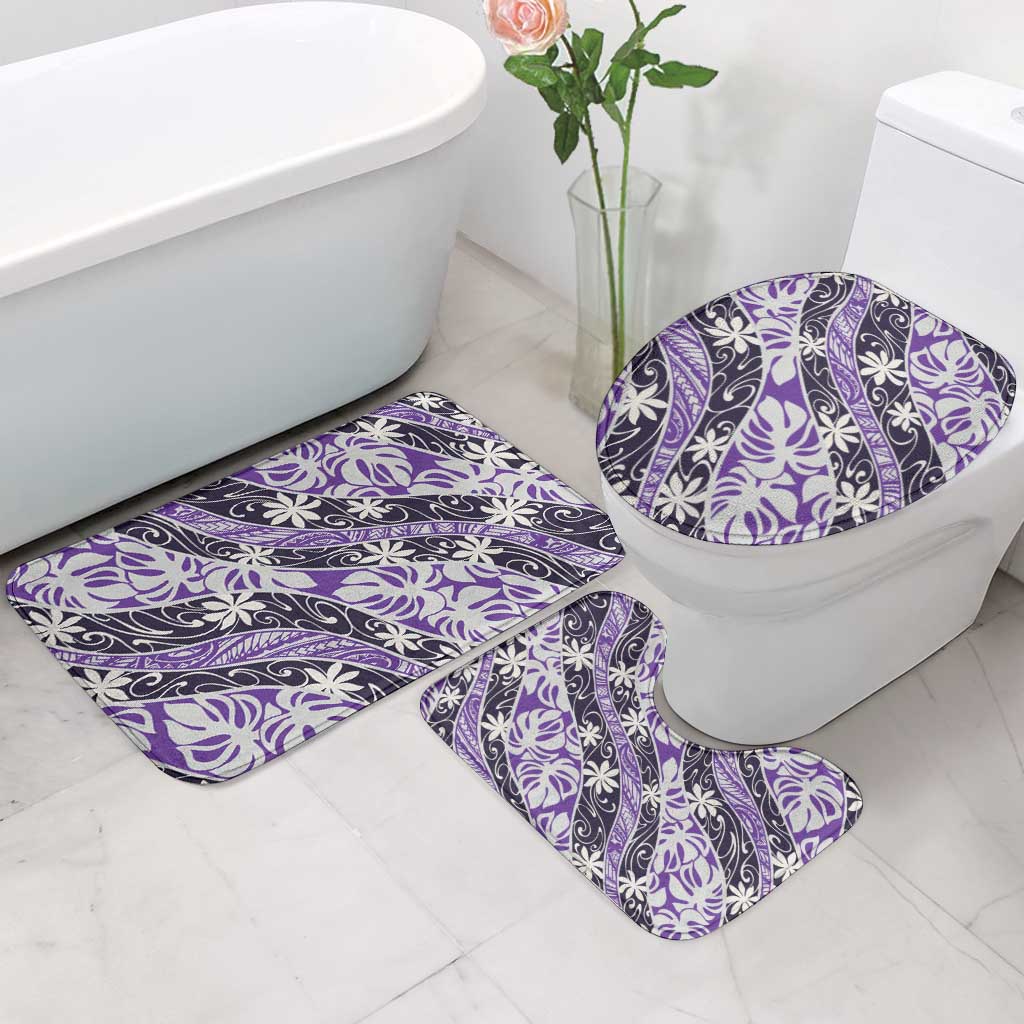 Vareau Tahiti Tiare Monstera Bathroom Set Polynesian Pattern Curve Style - Polynesian Pride