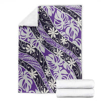 Vareau Tahiti Tiare Monstera Blanket Polynesian Pattern Curve Style - Polynesian Pride