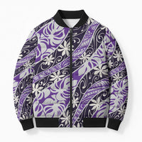 Vareau Tahiti Tiare Monstera Bomber Puffer Jacket Polynesian Pattern Curve Style - Polynesian Pride
