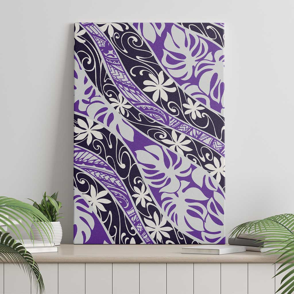 Vareau Tahiti Tiare Monstera Canvas Wall Art Polynesian Pattern Curve Style - Polynesian Pride