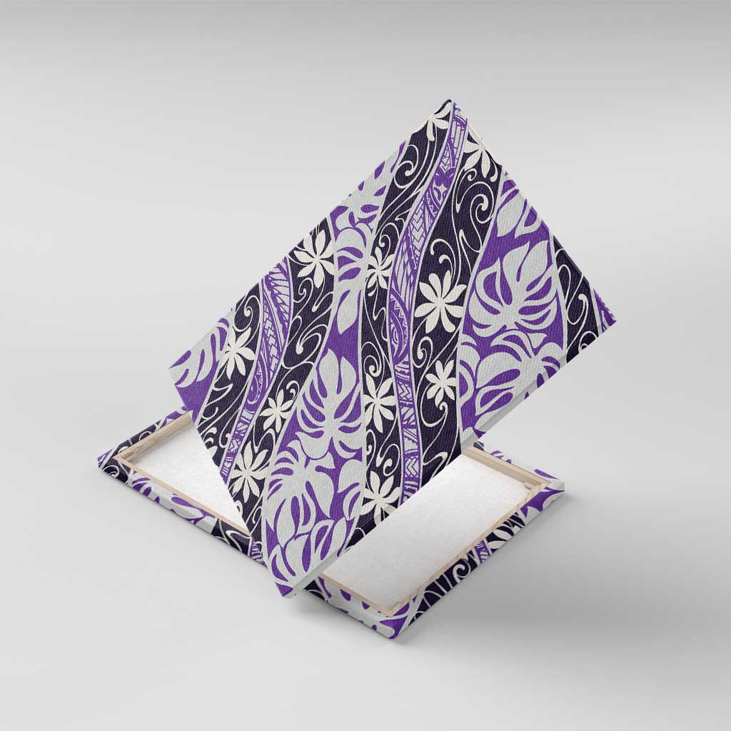 Vareau Tahiti Tiare Monstera Canvas Wall Art Polynesian Pattern Curve Style - Polynesian Pride