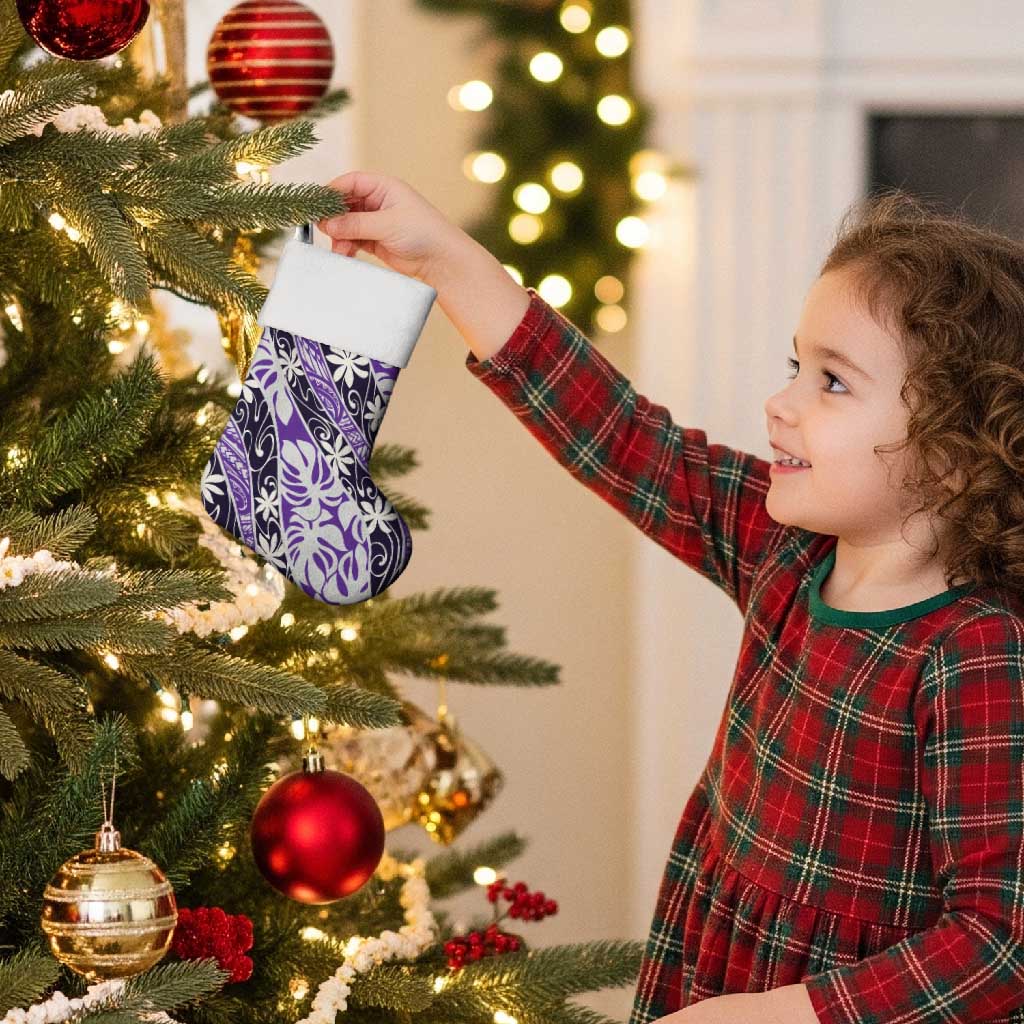 Vareau Tahiti Tiare Monstera Christmas Stocking Polynesian Pattern Curve Style - Polynesian Pride