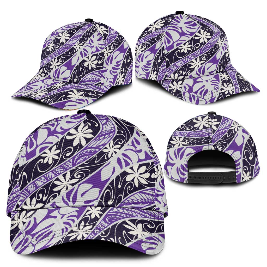 Vareau Tahiti Tiare Monstera Classic Cap Polynesian Pattern Curve Style - Polynesian Pride