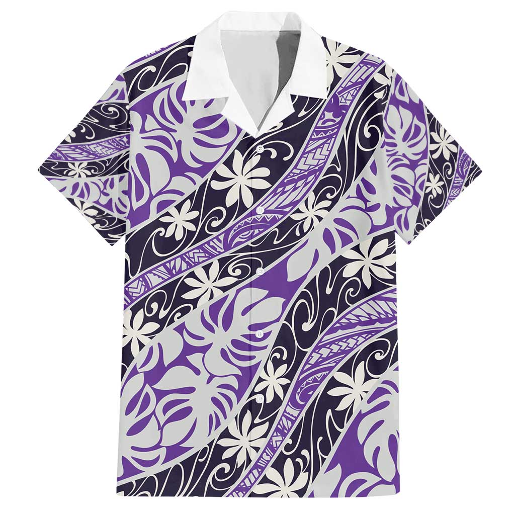 Vareau Tahiti Tiare Monstera Hawaiian Shirt Polynesian Pattern Curve Style - Polynesian Pride