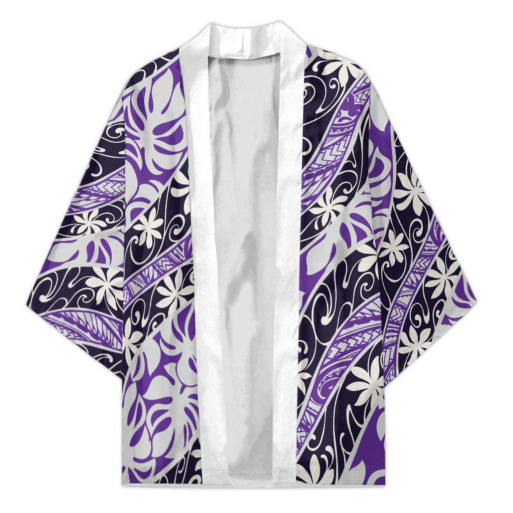 Vareau Tahiti Tiare Monstera Kimono Polynesian Pattern Curve Style - Polynesian Pride