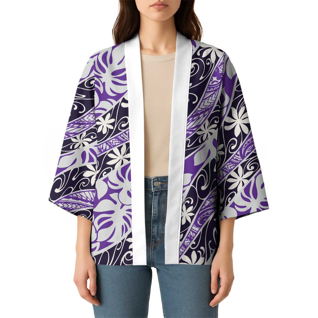 Vareau Tahiti Tiare Monstera Kimono Polynesian Pattern Curve Style - Polynesian Pride