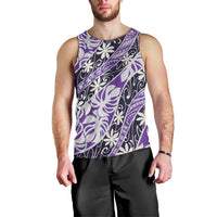 Vareau Tahiti Tiare Monstera Men Tank Top Polynesian Pattern Curve Style - Polynesian Pride