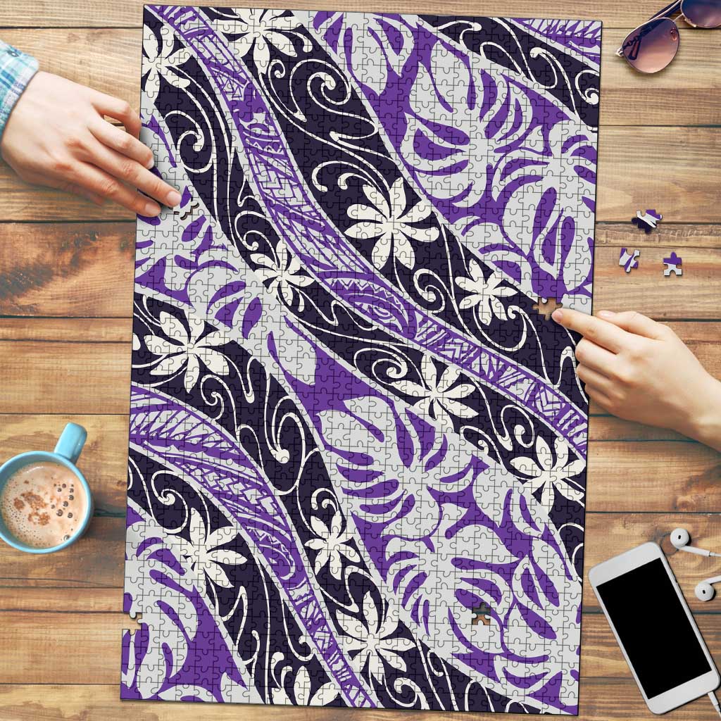 Vareau Tahiti Tiare Monstera Puzzle Polynesian Pattern Curve Style - Polynesian Pride