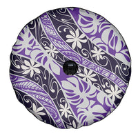 Vareau Tahiti Tiare Monstera Spare Tire Cover Polynesian Pattern Curve Style - Polynesian Pride