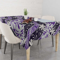 Vareau Tahiti Tiare Monstera Tablecloth Polynesian Pattern Curve Style - Polynesian Pride