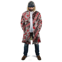 Uteute Tahiti Tiare Monstera Cloak Polynesian Pattern Curve Style - Polynesian Pride