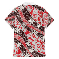 Uteute Tahiti Tiare Monstera Family Matching Short Sleeve Bodycon Dress and Hawaiian Shirt Polynesian Pattern Curve Style - Polynesian Pride