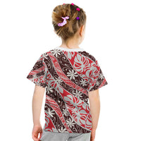 Uteute Tahiti Tiare Monstera Kid T Shirt Polynesian Pattern Curve Style - Polynesian Pride