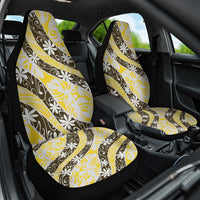 Rearea Tahiti Tiare Monstera Car Seat Cover Polynesian Pattern Curve Style - Polynesian Pride