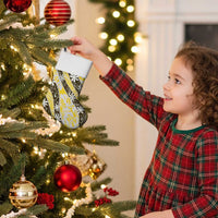 Rearea Tahiti Tiare Monstera Christmas Stocking Polynesian Pattern Curve Style - Polynesian Pride