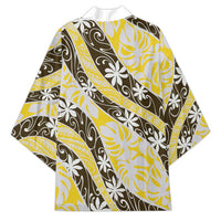 Rearea Tahiti Tiare Monstera Kimono Polynesian Pattern Curve Style - Polynesian Pride