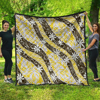 Rearea Tahiti Tiare Monstera Quilt Polynesian Pattern Curve Style - Polynesian Pride