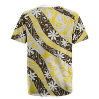 Rearea Tahiti Tiare Monstera Rugby Jersey Polynesian Pattern Curve Style - Polynesian Pride