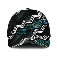 Taniko Aotearoa Mix Paua Shell Baseball Net Cap Niho Taniwha Turquoise Glitter - Polynesian Pride