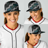 Taniko Aotearoa Mix Paua Shell Baseball Net Cap Niho Taniwha Turquoise Glitter - Polynesian Pride
