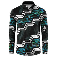 Personalised Taniko Aotearoa Mix Paua Shell Button Sweatshirt Niho Taniwha Turquoise Glitter LT01 Turquoise - Polynesian Pride
