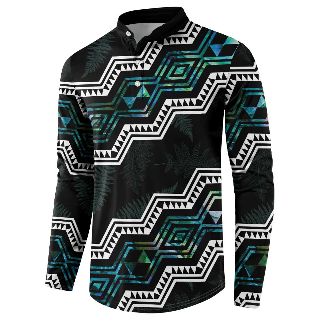 Personalised Taniko Aotearoa Mix Paua Shell Button Sweatshirt Niho Taniwha Turquoise Glitter LT01 - Polynesian Pride