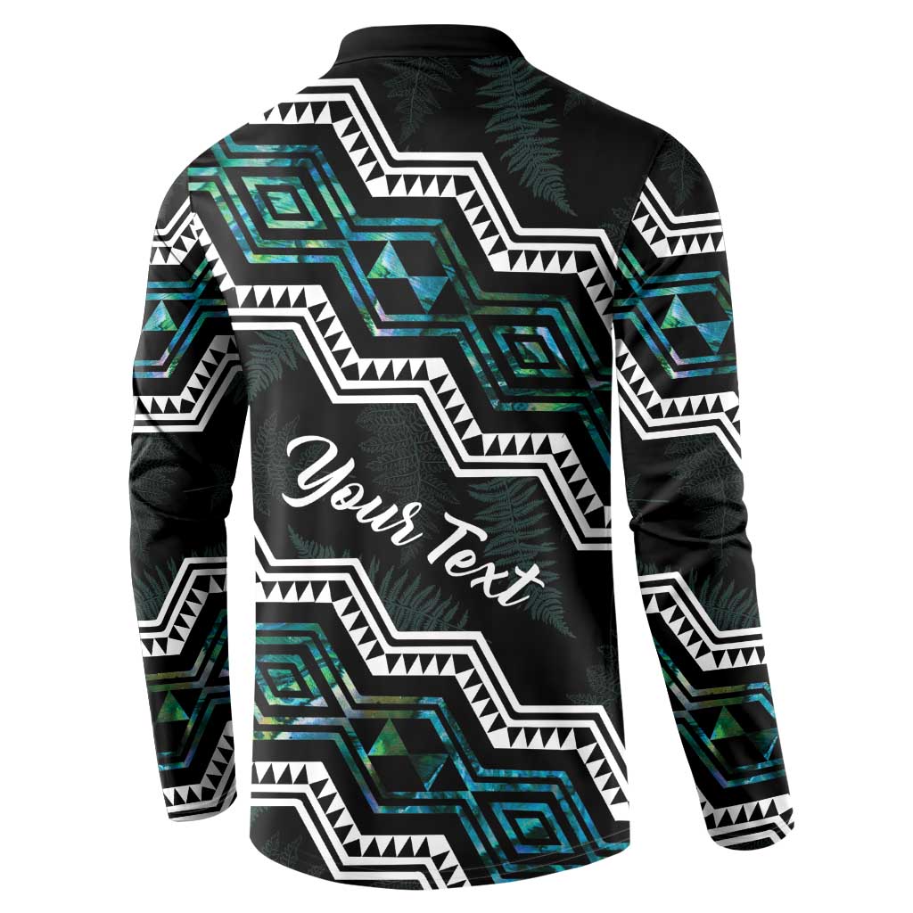 Personalised Taniko Aotearoa Mix Paua Shell Button Sweatshirt Niho Taniwha Turquoise Glitter LT01 - Polynesian Pride