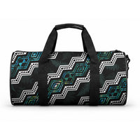 Taniko Aotearoa Mix Paua Shell Duffle Bag Niho Taniwha Turquoise Glitter LT01 One size Turquoise - Polynesian Pride