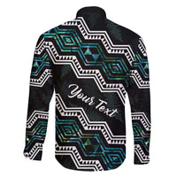 Personalised Taniko Aotearoa Mix Paua Shell Family Matching Mermaid Dress and Hawaiian Shirt Niho Taniwha Turquoise Glitter