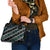 Personalised Taniko Aotearoa Mix Paua Shell Shoulder Handbag Niho Taniwha Turquoise Glitter