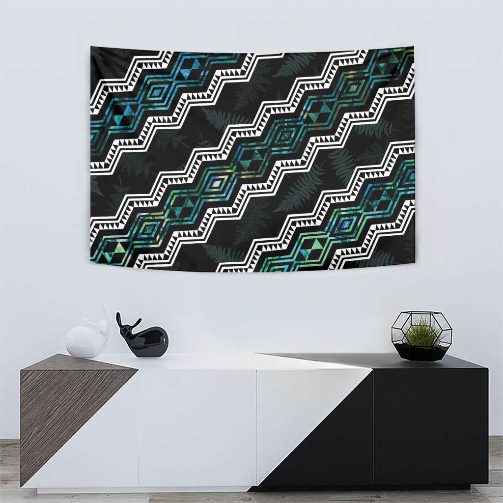 Personalised Taniko Aotearoa Mix Paua Shell Tapestry Niho Taniwha Turquoise Glitter