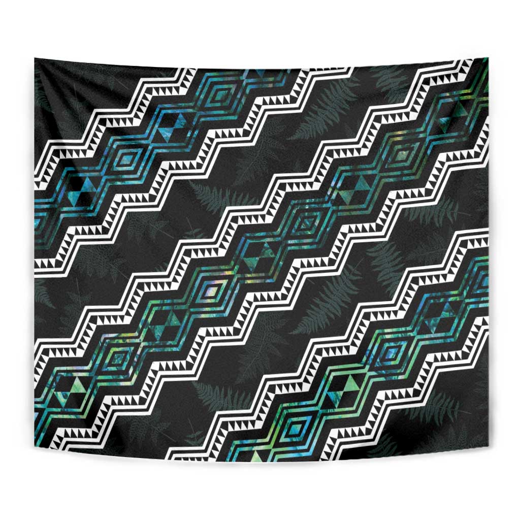 Personalised Taniko Aotearoa Mix Paua Shell Tapestry Niho Taniwha Turquoise Glitter