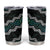 Personalised Taniko Aotearoa Mix Paua Shell Tumbler Cup Niho Taniwha Turquoise Glitter