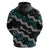 Personalised Taniko Aotearoa Mix Paua Shell Zip Hoodie Niho Taniwha Turquoise Glitter